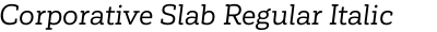 Corporative Slab Regular Italic